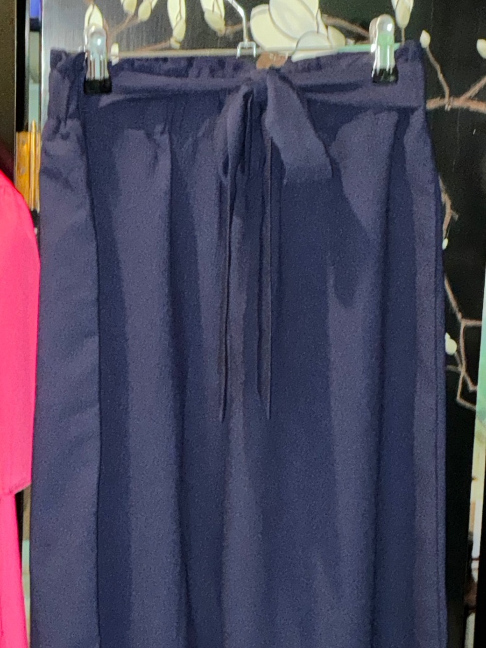 Nimin  size medium navy elastic waist pipe leg slacks